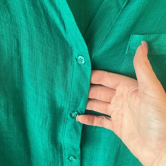 Indigo Rose Button Down Shirt - Picture 3 of 5